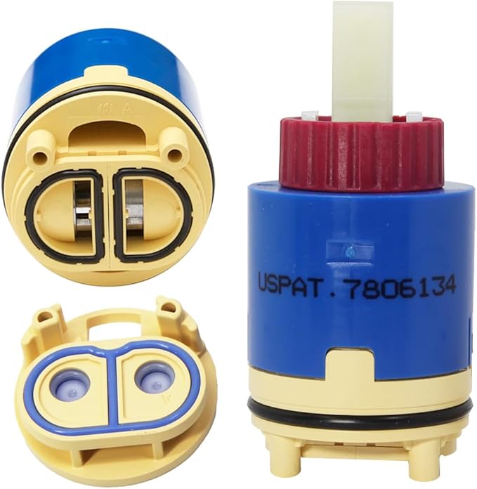 JH04BD Ceramic Plastic Faucet Cartridge 40mm Replacement Cartridge With Single Lever Cartridge Pressure Balance Cartridge Replacement, Compatible with FC9AC010 Hain-Yo