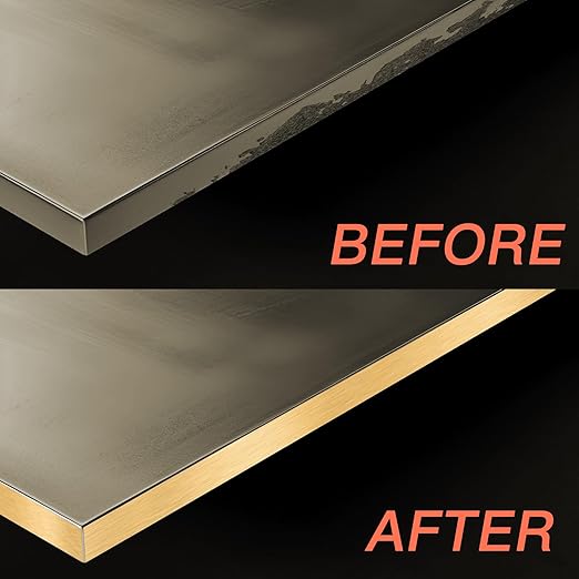 GSCIT Club Gold Edge Banding, 3/4 Inch x 100ft Aluminum Brushed Edge Banding PVC Edge Trim for Cabinet Repair Furniture