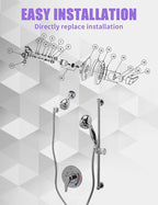 N40HLC Shower Cartridge Fit for Temp-Gard III Series Single Handle Tub and Bath Faucet Valve Replace RK7300-CART-3P, JH02BJ, HL-40, Z-7300