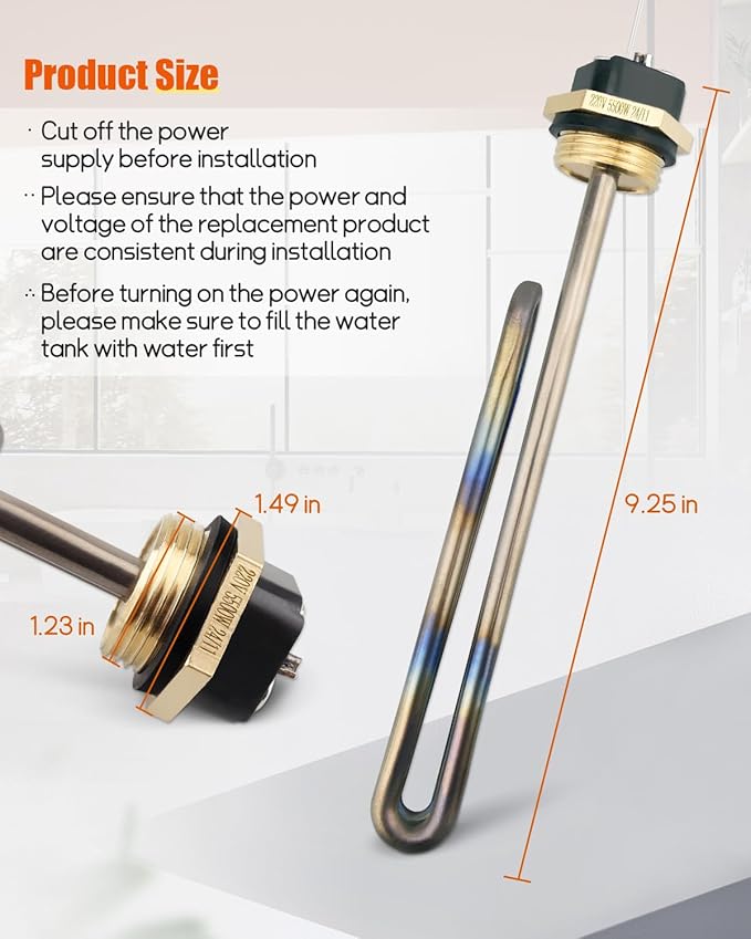 Water Heater Element Replacement Fit for Eco Eemax Rheem, Replace HE 55220, 5500W Titanium Water Heater Element with Rubber Gasket