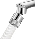 Hibbent Dual Water Flow Kitchen Sink Sprayer - 360-Degree Swivel Bathroom Faucet Aerator - Easy to Control Water Sprayer by One Hand - 2.5 GPM - 55/64 Inch - 27UNS Female Thread - Chrome
