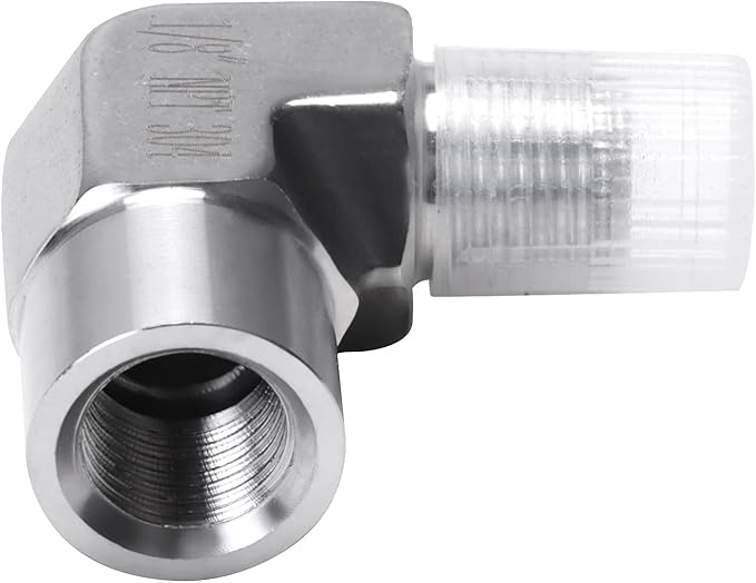 90 Degree Street Elbow - 1/8" NPT Male to 1/8" NPT Female Stainless Steel 304 Heavy Duty Forged Barstock Street Elbow Adapter Pipe Fitting (pack of 2)