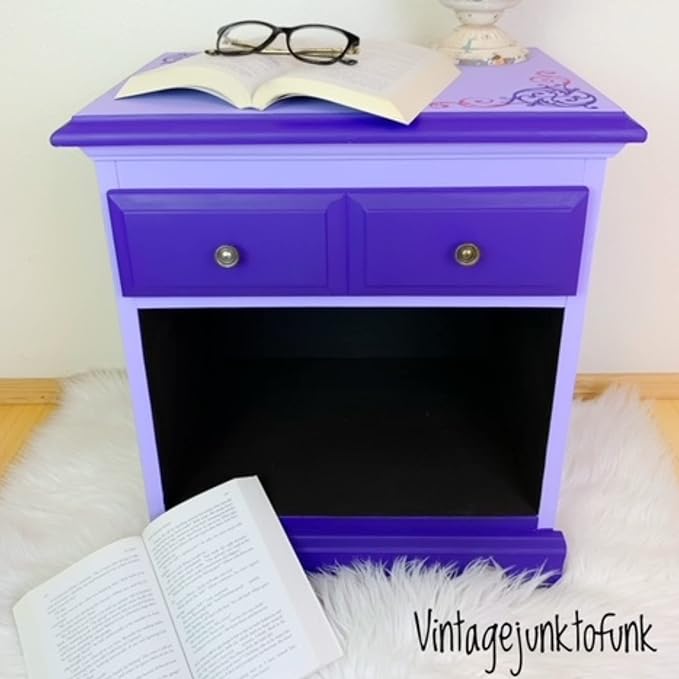 Dixie Belle Paint Company Chalk Finish Furniture Paint - Amethyst (8oz) - Matte Deep Purple Chic Chalk Mineral DIY Furniture Paint