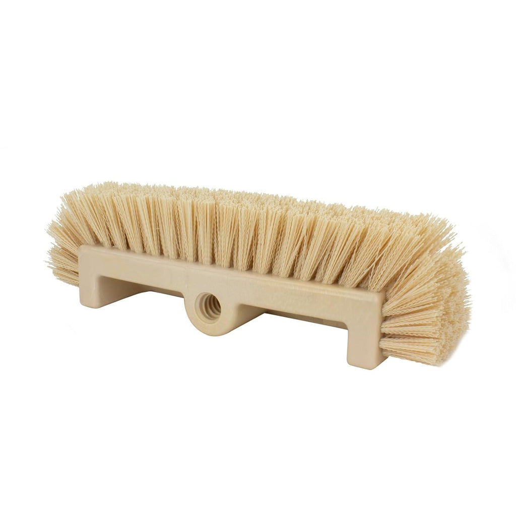 SPARTA Multi-Level Tile Scrub Brush 12" Wide Brush Head, Heavy-Duty Tile Cleaning Brush with End Bristles for Commercial Tiles, Tubs and Floor, Plastic, 12 Inches, Tan, (Pack of 12)