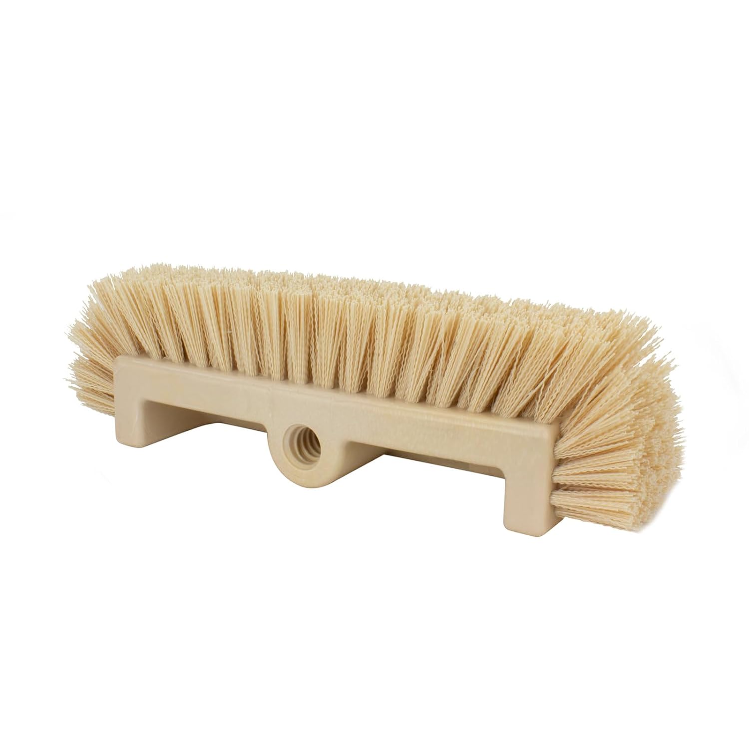 SPARTA Multi-Level Tile Scrub Brush 12" Wide Brush Head, Heavy-Duty Tile Cleaning Brush with End Bristles for Commercial Tiles, Tubs and Floor, Plastic, 12 Inches, Tan, (Pack of 12)