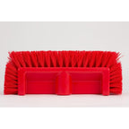 SPARTA Multi-Level Tile Scrub Brush 12" Wide Brush Head, Heavy-Duty Tile Cleaning Brush with End Bristles for Commercial Tiles, Tubs and Floor, Plastic, 12 Inches, Red