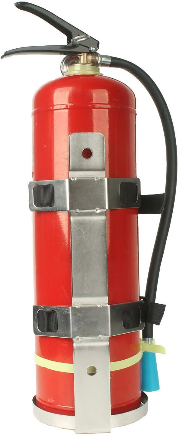 Fire Extinguisher Mount,Wall Hanging Bracket,Fire Extinguisher Holder for Home, Car, RV, Truck, Mini Fire Extinguishers (5LB Stainless Steel Color 2Pcs)