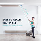 6 ft Extendable Duster Handle with 20 Pcs, Compatible with Swiffer, Disposable Microfiber Dusting Pads for Home Cleaning, Ceiling, Fan, Window, Hard-to-Reach Areas
