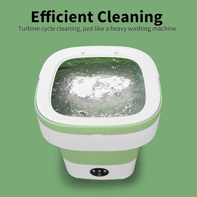 Portable Washing Machine, 16L Upgraded with Spin Basket Laundry Machine, 3 Cleaning Modes Suitable for Small Clothes, Foldable Design Ideal for Hotel, Home, Apartment and Campain