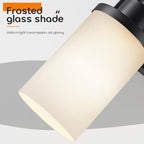 Vanity Lighting Fixtures Oil Rubbed Bronze 3-Light with White Frosted Glass Shade, Wall Sconces for Bathroom Cabinet Porch Kitchen T001ORB-L3