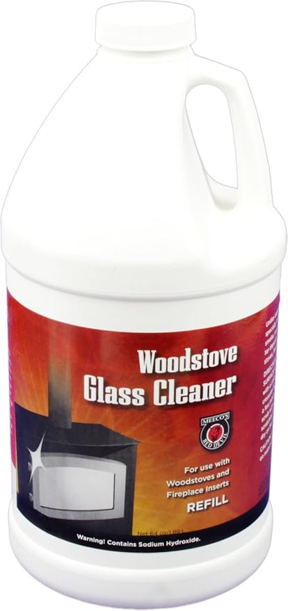MEECO'S RED DEVIL 702 Wood Stove Glass Cleaner Refill - Removes Creosote, Soot & Smoke from Wood, Pellet, Coal Stoves & Fireplace Inserts (64 fl oz) - Made in the USA