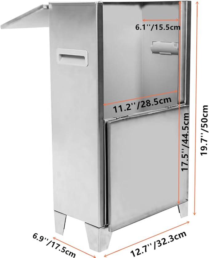 Stainless Steel Fire Extinguisher Cabinet for 5-10 pounds Extinguisher 20'' x 12.7'' x 6.9'' Accommodate Two Extinguisher Indoor/Outdoor Ground Fire Extinguisher Box Waterproof Dustproof