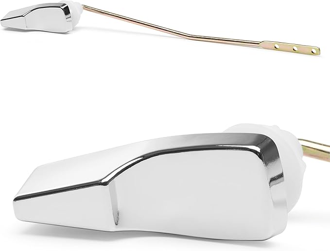 Qualihome Mansfield Toilet Handle Replacement, Front Mount Toilet Tank Lever Flush Handle (Chrome)