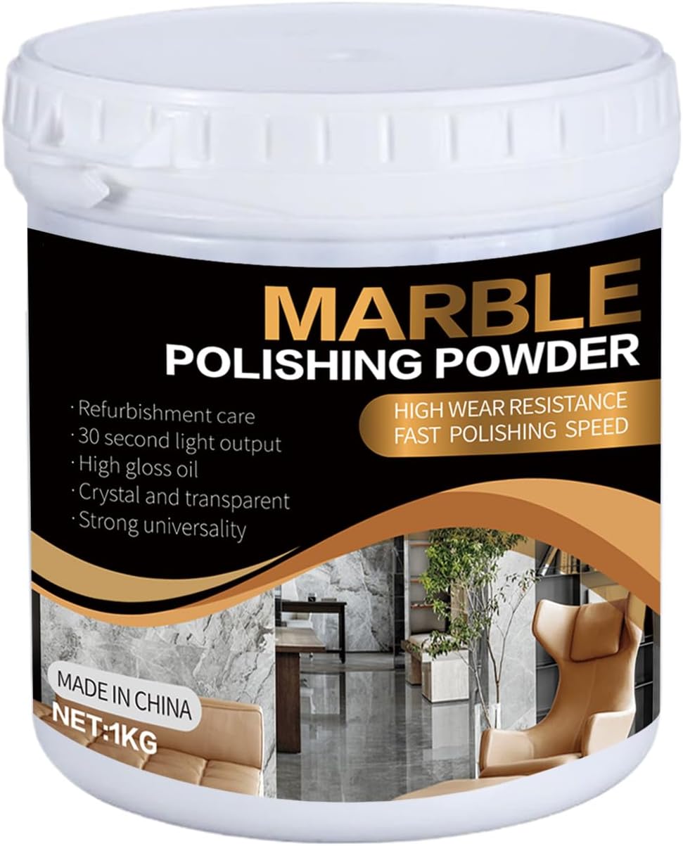 Marble Polishing Powder – for Granite, Marble & Stone Surfaces，Restores Shine & Removes Scratches，Professional Polish for Countertops, Floors & Walls，2.2LB (1 Piece)