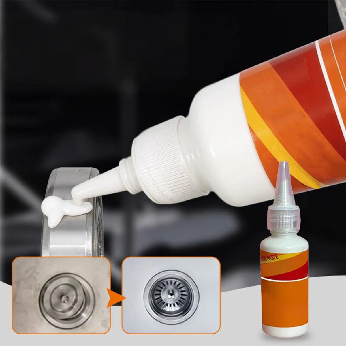 60ml Heavy Chrome Metal Polish Cream with Sponge,Multi-Purpose Stainless Steel Hardware Heavy Polish Renovation and Restoration Paste (5PCS)