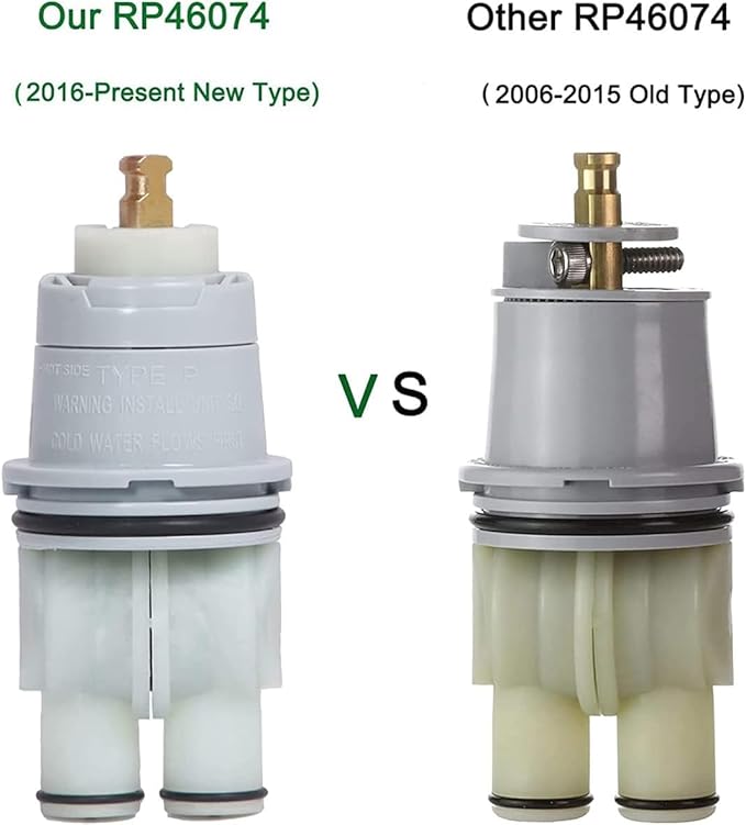 RP46074 Shower Valve Cartridge Repair Assembly Compatible for Delta Shower and Tub 13/14 Series Faucet,Replacement for Monitor Shower Cartridge,Single-Handle Universal Valve Cartridge Repair Kit-2 Pcs