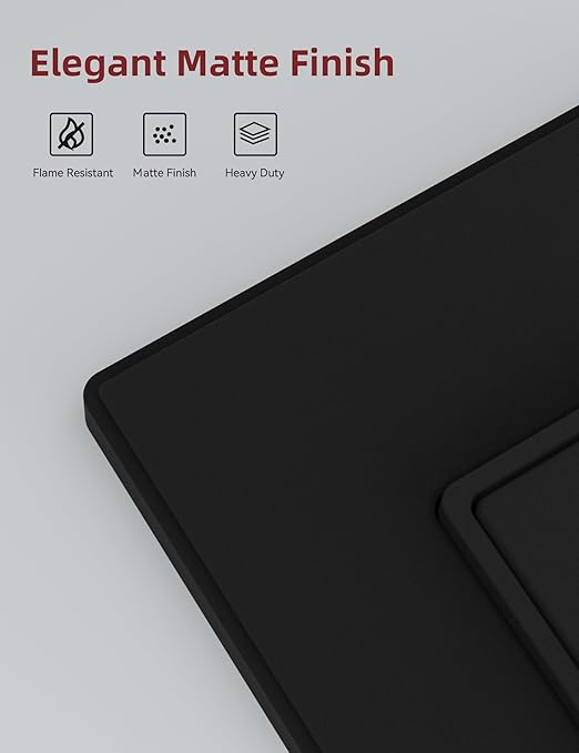 Aida 10 Pack Matte Black 3 Way Light Switch Decorative Square Light Switch, 15Amp, 120/277 Volt, Rocker Paddle, Self-Grounding, Screwless Wall Plate, UL Listed, Black