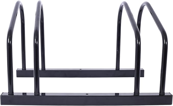 Bike Floor Stand for Indoor Garage Outdoor Parking 22”-28" Wheel Tire Width up to 2.15" Bikes Storage Rack with Mounting Holes for Floor or Wall Mount for 2 Bicycles