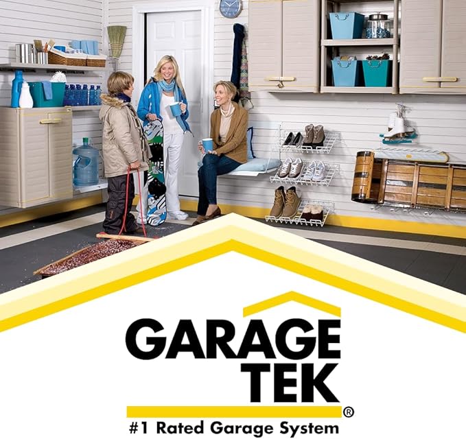 GarageTek Heavy Duty PVC Garage Slatwall | 8ft x 1ft TekPanel (5-Pack) | Garage Organizer Hanging System