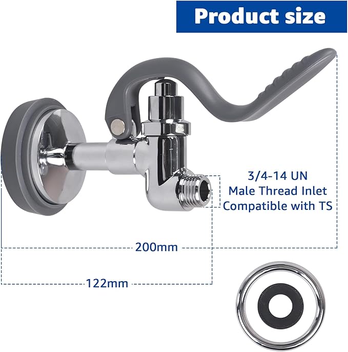 for T&S Brass B-0107 Pre-Rinse Spray Valve for Commercial Kitchens | 1.15 GPM flow rate | Compatible with T&S Brass Parts and Faucets