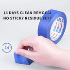 ADHES Blue Painters Tape Blue Tape Painting Tape for Walls,UV Anti,14 Days Clean Remove,1.5inch x 60yard,24Rolls