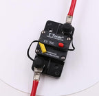 E9 300 Amp Circuit Breaker 12V - 48V DC with Manual Reset | UL Certified Waterproof IP67 | Surface Mount Switch Button with LED Indication 300A 3/8" Studs