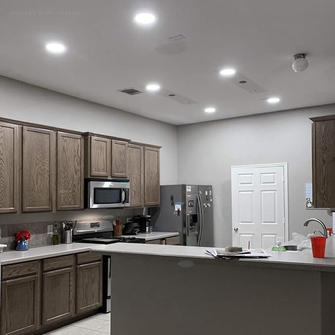 TORCHSTAR 12-Pack 4 Inch Ultra-Thin LED Recessed Lighting with J-Box, 5000K Daylight, 10W Dimmable 700lm Brightness LED Downlight, ETL & Energy Star Listed