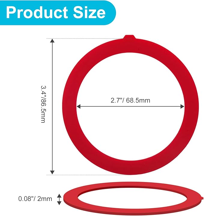 4-Pack Flush Valve Seal for Kohler GP1059291 - Upgraded Silicone Replacement, Stops Leaks & Weak Flushes in Canister Toilet Tanks