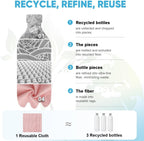 AIDEA Microfiber Cleaning Cloth Roll, 50PK, Tear Away Reusable Paper Towels Pink, Commercial Shop Rags, Microfiber Towels for Cars, Lint Free Cleaning Rags for House, Kitchen, Garage Shop, 11.5"×11.5"