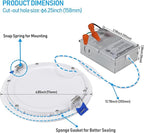 TORCHSTAR 12-Pack 6 Inch Ultra-Thin LED Recessed Lighting with J-Box, 4000K Cool White, 12W Dimmable 1000lm Brightness LED Downlight, ETL & Energy Star Listed