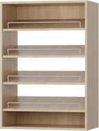 ROOMTEC 31.5" Shoe Shelf Short Tower Closet Unit, Modular Closet System with Shelf, Wardrobe Organizer for Bedroom or Walk-in Closet, Wall Mounted, Customizable Clothes Storage Unit, Wood