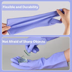 4 Pairs Rubber dishwashing gloves, Kitchen gloves for washing dishes, Household cleaning gloves Reusable Large Blue+Pink+Yellow+Red