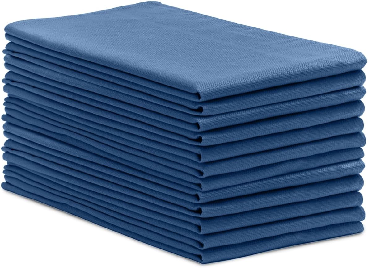 Avalon Towels Surgical Huck Towels (Pack of 12) Size 17x26 Inches, 100% Cotton Cleaning Cloths, Multi-Purpose, Perfect for Hospitals and Home (Blue)