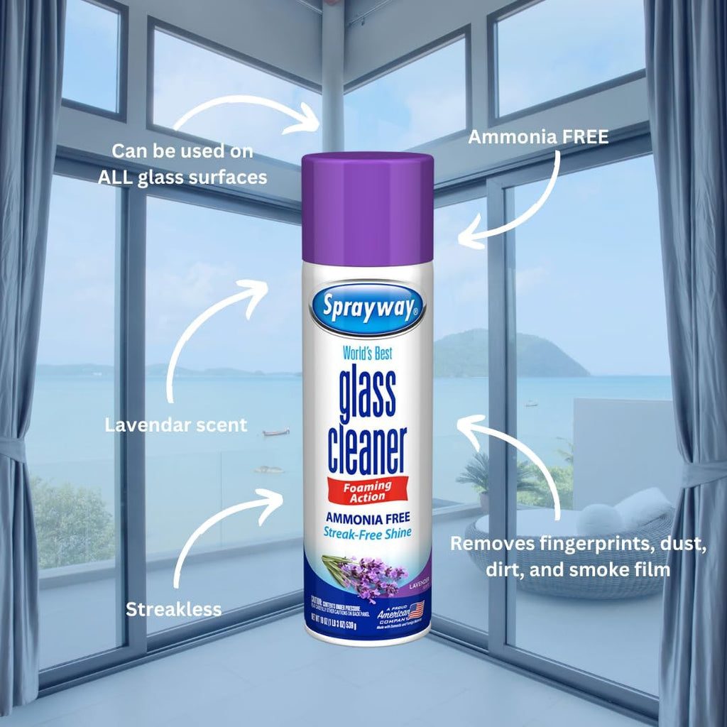 Sprayway Foaming Action All Purpose Cleaner and Disinfectant, Lavender Scent, 19 oz.,SW5013R