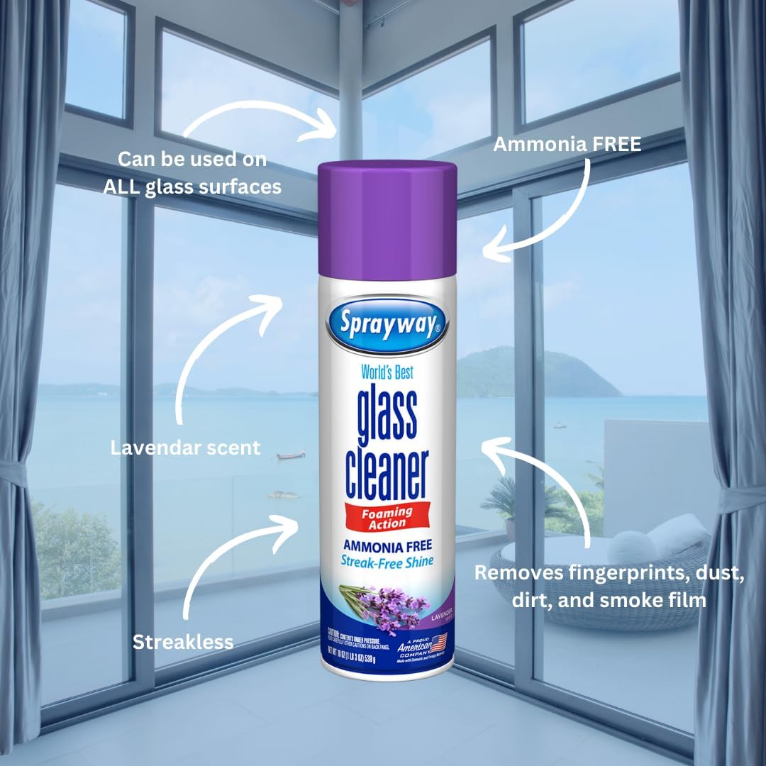 Sprayway Foaming Action All Purpose Cleaner and Disinfectant, Lavender Scent, 19 oz.,SW5013R