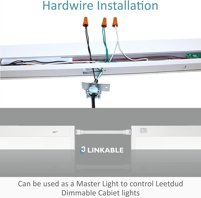 Under Cabinet Lighting Motion Sensor Hardwired, 18 Inch 9W Dimmable, 5 CCT 2700/3000/3500/4000/5000K, Eyes Care Design Linkable Under Counter Lights for Kitchen, Sink, ETL Listed, White