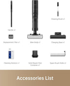 DREAME H13 Pro Wet Dry Vacuum Cleaner, Smart Floor Cleaner Vacuum Mop for Hard Floors, 140°F Brush Wash, Hot Air & Dual Rotation Self-Cleaning, GlideWheel Power System, Great for Sticky Messes