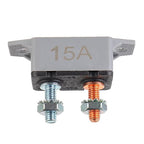 15A 12V-24V Automatic Reset Circuit Breaker with Cover Stud Bolt for Battery Chargers Trucks Car Engines and More(2pcs)