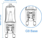 G9 Bulb 40W 120V G9 Halogen Light Bulbs 2 Pin for Hood Light Oven Bulb Replacement Dimmable Warm White (12 Pack)