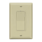 LIDER Dimmer Paddle Switch for Dimmable 300W LED/CFL Lights, 1-Pole or 3-Way, 120 V, Modern Upgrade, UL Listed, Wall Plate Included, Ivory