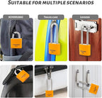 Set of 8 Small Locks，Covered Aluminum Keyed Alike Padlocks，30MM Weatherproof Lock with Same Key,Outdoor Padlock for Sheds, Storage Unit ，School Gym Locker, Toolbox