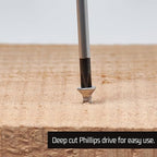 Bolt Dropper #4 x 1/4" Stainless Steel Flat Head Phillips Wood Screw (100 Pack), 18-8 (304) Stainless Steel Sheet Metal Screws - Type A Point, Plain Finish