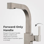 Pfister Arkitek Kitchen Faucet with Pull Out Sprayer, Single Handle, High Arc, Stainless Steel Finish, LG534LPMS