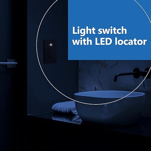 LIDER Minimalist Design Matte Finish Lighted Triple Switch, Combination Frameless Decorator Switch with Locator Light, Ground Terminal, Single Pole, 15A 120-277V, UL Listed, LCS3-1P-BR, Brown