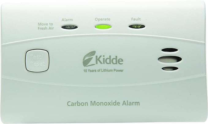 Kidde Carbon Monoxide Detector with 10-Year Battery, 3 LEDs, Replacement Indicator, Test-Reset Button