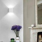 LED 20W Outdoor Wall Lights Exterior/Interior Porch Lights Outdoor Wall Up and Down Lights IP65 Waterproof Sconces Modern Outdoor Lighting Fixtures Square Aluminum White 6500K Cold Lights