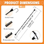 Adjustable 31" Rubber Bungee Cords with Hooks, EPDM Bungee Cord with 150% Max Stretch, Heavy Duty Bungee Straps for Securing Tarps, Canvases, Cargo, Motorcycle, Weatherproof, Pack of 10