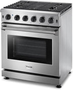 THOR Kitchen Freestanding Professional 30-Inch Gas Range in Stainless Steel - Model LRG3001ULP + LP Conversion Kit