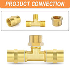 GASHER 1/2"NPT Brass Pipe Cap, NPT Female Thread Socket Pipe End Cap Plugs Fitting 2PCS
