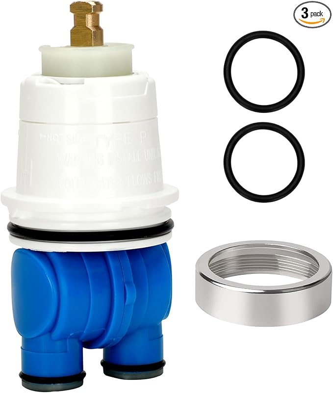 RP19804 Shower Cartridge Compatible with Delta Faucet 1300/1400 Series Tub and Shower Valves, RP19804 Cartridge Replacement Kit Include RP22734 Bonnet Nut, Fits Select Monitor Valves 1993-2007